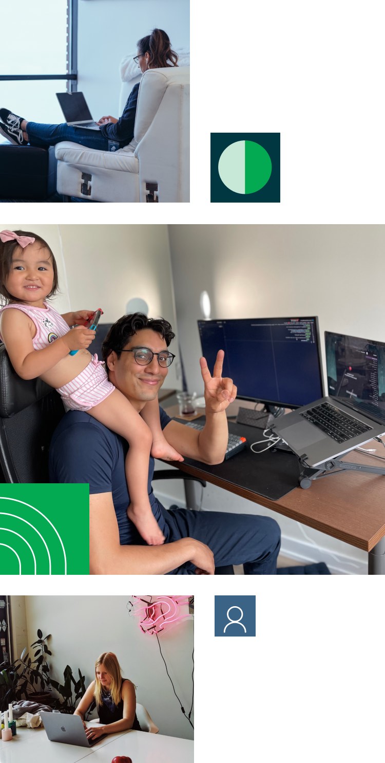 CircleCI team members working from home